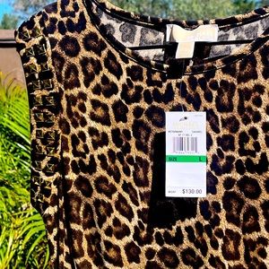 Brand New Michael Kors Dress: Leopard print knee length dress